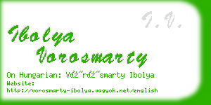 ibolya vorosmarty business card