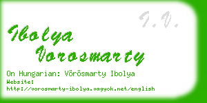 ibolya vorosmarty business card